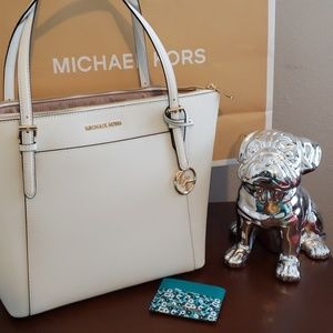 Brand New Optic White Ciara Michael Kors tote